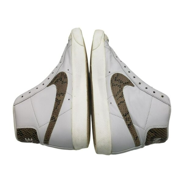 Nike Blazer Mid 77 White Snakeskin Print Hi-Top Sneakers, Men's 10, CI1176-002 - Picture 5 of 12